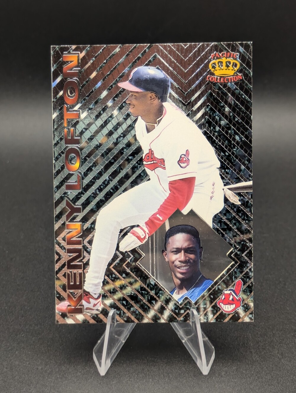 1997 Pacific Prism Invincible Platinum Parallel Kenny Lofton 23 Indians Guardian